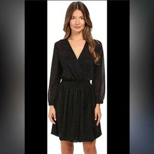 Just Cavalli black lurex waistband mini dress